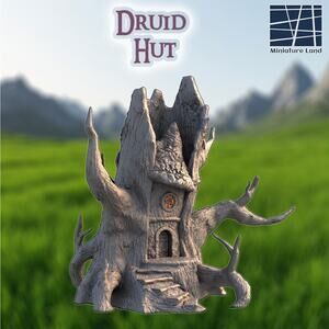 Druid Hut DND, Wargames Tabletop Terrain
